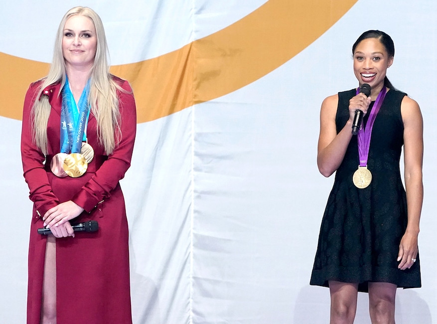 Lindsey Vonn, Allyson Felix, Olympians, 2019 NBCUniversal Upfront